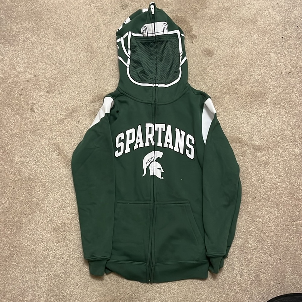 Michigan State Spartans Youth Full Zip-Up Hoodie Size Medium 10-12 Gen2 Brand